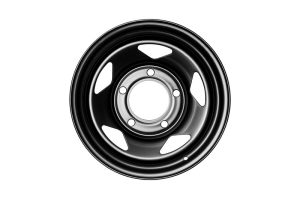 Project Kahn 1947 Heritage Steel Wheels - 9x16" Matt Black for Defender 90/110