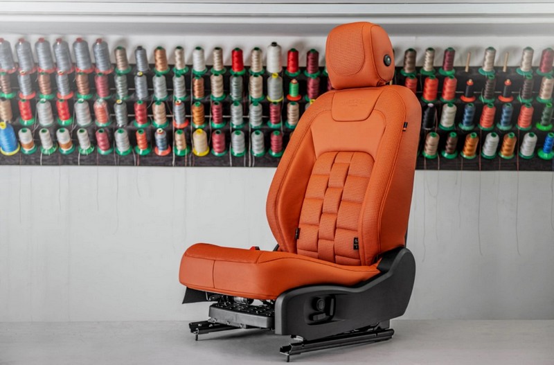 Project Kahn Comfort Leather Interior - Volcanic Orange for 2020+ Defender 110 - Image 6