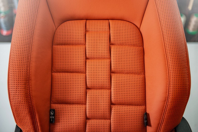 Project Kahn Comfort Leather Interior - Volcanic Orange for 2020+ Defender 110 - Image 3