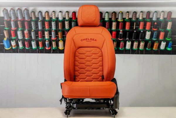 Project Kahn Comfort Leather Interior Volcanic Orange - Clam Shell Design for 2020+ Defender 130