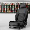Project Kahn Comfort Leather Interior - Volcanic Black for 2020+ Defender 90 - Image 9