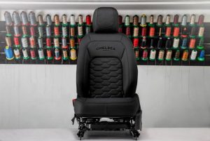 Project Kahn Comfort Leather Interior Volcanic Black - Clam Shell Design for 2020+ Defender 130