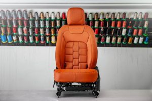 Project Kahn Comfort Leather Interior - Volcanic Orange for 2020+ Defender 90