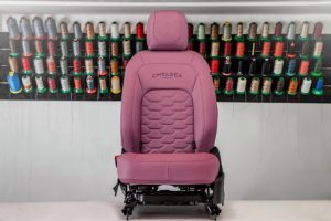 Project Kahn Comfort Leather Interior Volcanic Pink - Clam Shell Design for 2020+ Defender 130