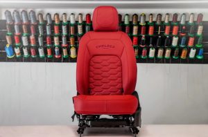 Project Kahn Comfort Leather Interior Volcanic Red - Clam Shell Design for 2020+ Defender 130