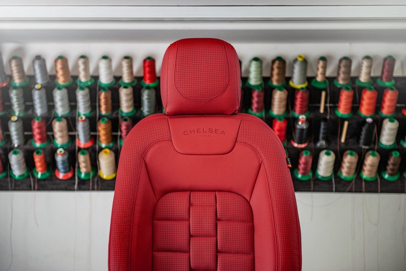 Project Kahn Comfort Leather Interior Volcanic Red - 3D Modular Design for 2020+ Defender 130 - Image 3