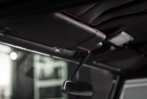 Project Kahn Sunvisors Re-Upholstered in Leather for Defender 90