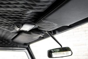 Project Kahn Sunvisors Re-Upholstered in Leather for Defender 90 - Image 3