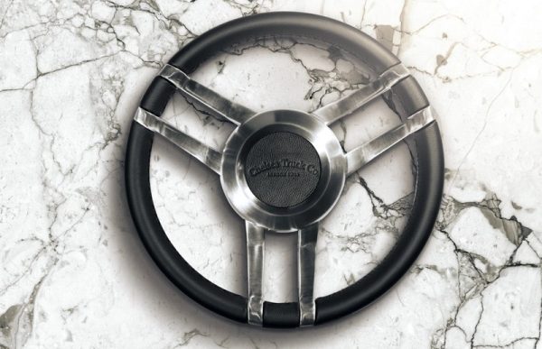 Project Kahn Double 3-Spoke Steering Wheel - Chrome Finish for Defender 90/110