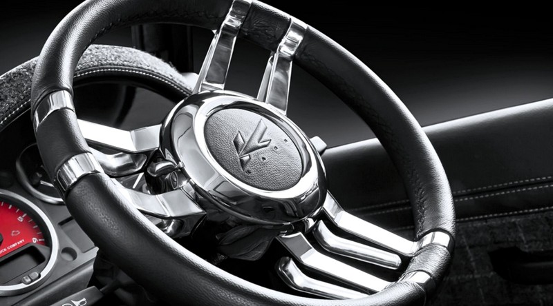Project Kahn Double 3-Spoke Steering Wheel - Chrome Finish for Defender 90/110 - Image 2