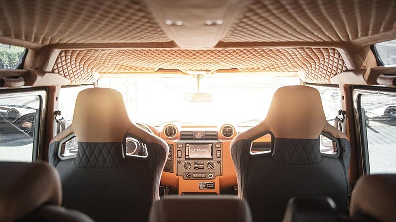 Project Kahn Sport Leather Interior - Diamond Design for Defender 110 - Image 4