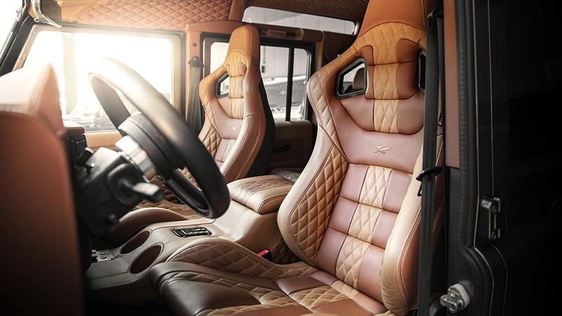 Project Kahn Sport Leather Interior - Diamond Design for Defender 110 - Image 3