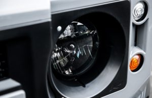 Project Kahn Shadow Chrome Headlights with Parking Bulb (RHD) for Defender 90/110