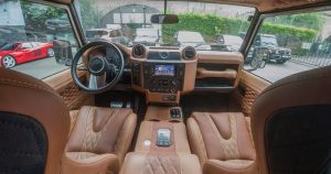 Project Kahn Sports Leather Interior 360° - Caramel Diamond Design Tour for Defender 110