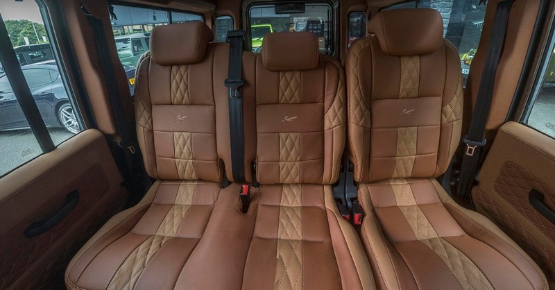 Project Kahn Sports Leather Interior 360° - Caramel Diamond Design Tour for Defender 110 - Image 4