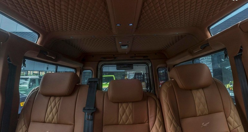 Project Kahn Sports Leather Interior 360° - Caramel Diamond Design Tour for Defender 110 - Image 6