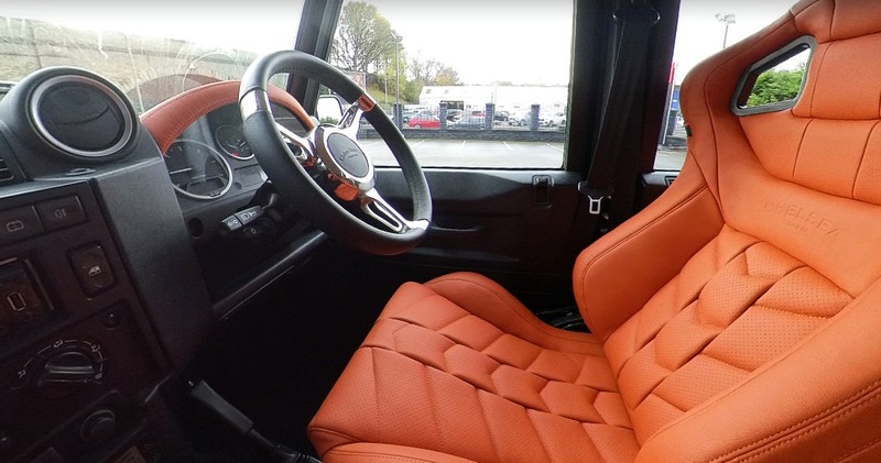 Project Kahn Sports Interior - Volcanic Burnt Orange for Defender 110