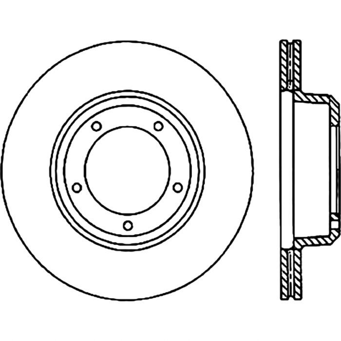 StopTech Sport Slotted Cryo Brake Rotor Front Right for Defender