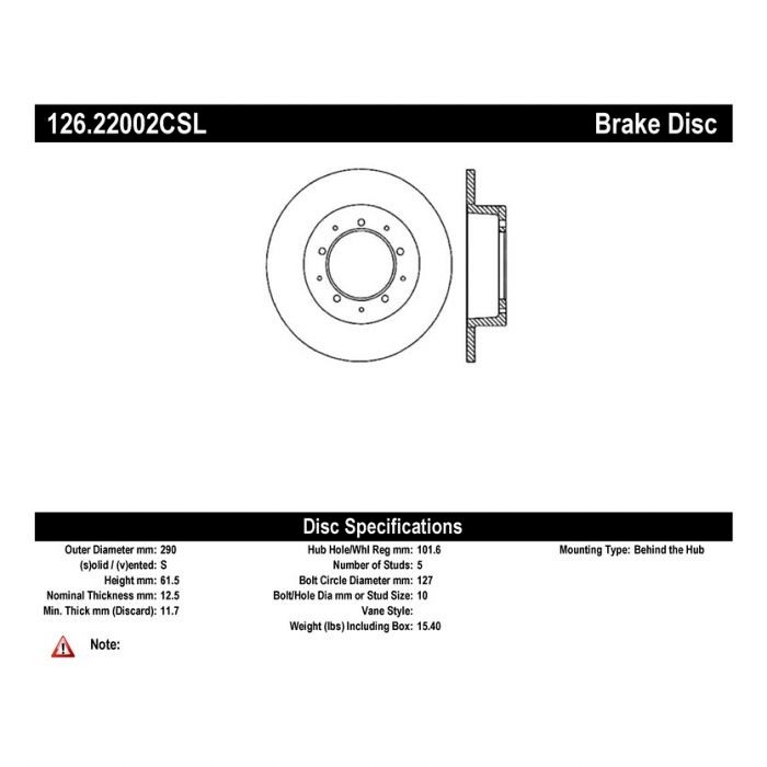 StopTech Sport Slotted Cryo Brake Rotor, Rear Left for Defender - Image 7