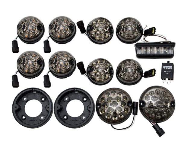 LED 73mm Full Light Kit Smoked for Defender Series 2 & 3
