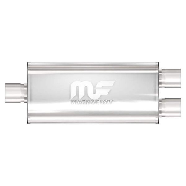 MagnaFlow 5"x8" Oval Center/Dual Straight Through Performance Muffler for Defender