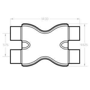 MagnaFlow Stainless Steel Tru-X Pipe (2.25in.) for Defender - Image 2