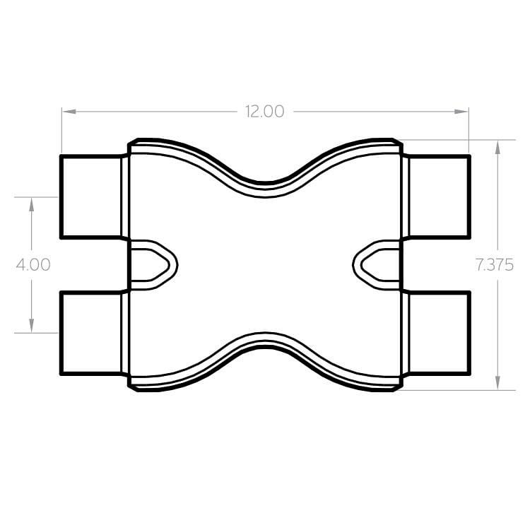 MagnaFlow Stainless Steel Tru-X Pipe (2.50in.) for Defender - Image 2