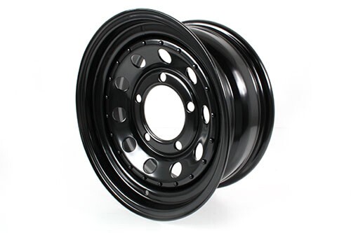 Modular Steel Wheel 7x16 Black - Modular for All Defenders