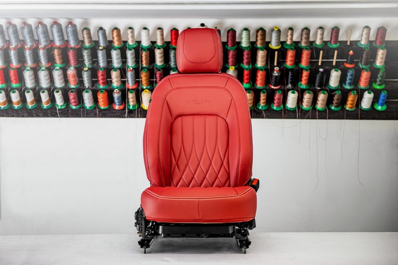 Project Kahn Comfort Leather Interior - Volcanic Red for 2020+ Defender 90