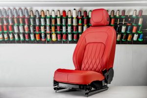 Project Kahn Comfort Leather Interior - Volcanic Red for 2020+ Defender 90 - Image 2