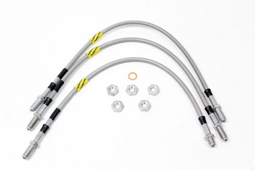 TerraFirma 3 Line 2 inch Extended Stainless Steel Brake Hose Kit Def 110/130 up to 1999
