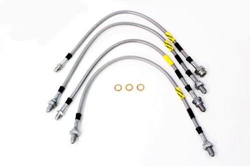 TerraFirma 4 Line 2 inch Extended Stainless Steel Brake Hose Kit all Def 99-2004 with ABS