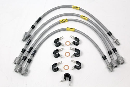 TerraFirma 4 Line 2 inch Extended Steel Brake Hose Kit all Def 2004 on with ABS