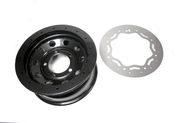 TerraFirma Black Modular 7x16 Steel Wheel with Weld on Beadlock for Defender