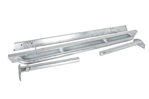 TerraFirma Galvanised Rock Sliders with Tree Bars for Defender 90
