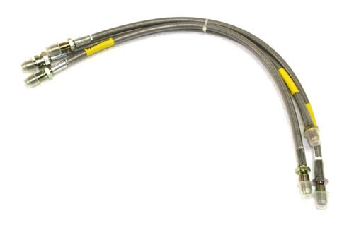 TerraFirma STD Stainless Steel Braided Hoses for Defender 90/110 99-04 Non ABS