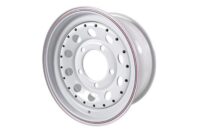 White Modular Steel Wheel 7x16 Steel Road Wheel for All Defenders