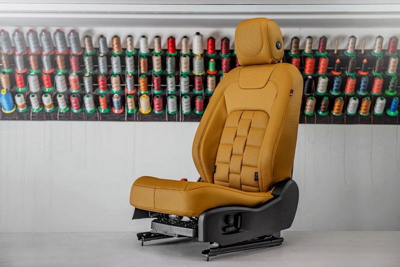 Project Kahn Comfort Leather Interior Volcanic Yellow - 3D Modular Design for 2020+ Defender 130 - Image 2