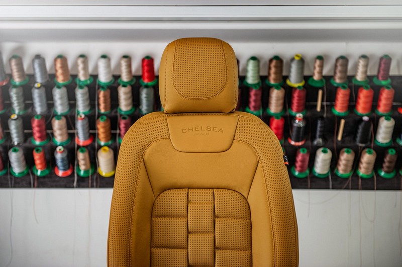 Project Kahn Comfort Leather Interior Volcanic Yellow - 3D Modular Design for 2020+ Defender 130 - Image 3