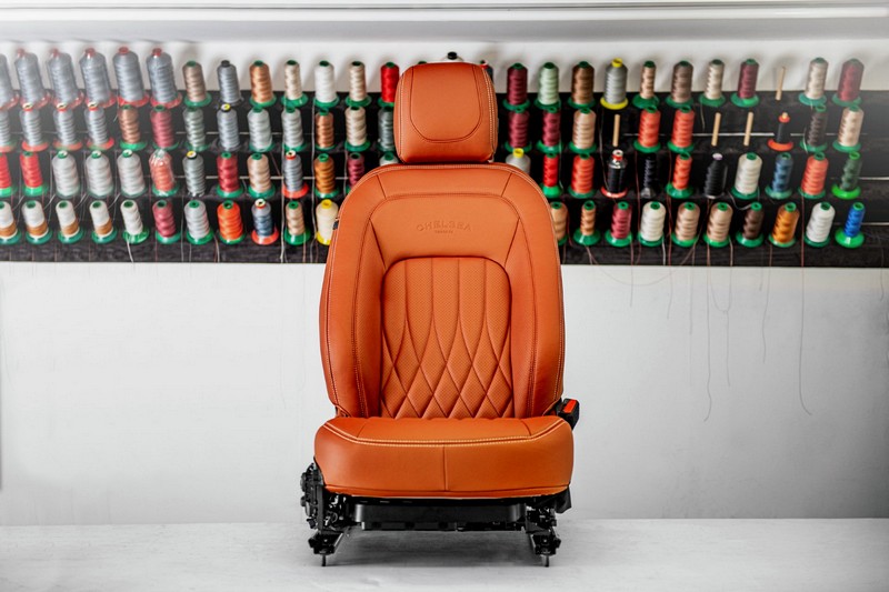 Project Kahn Comfort Leather Interior - Volcanic Orange for 2020+ Defender 110
