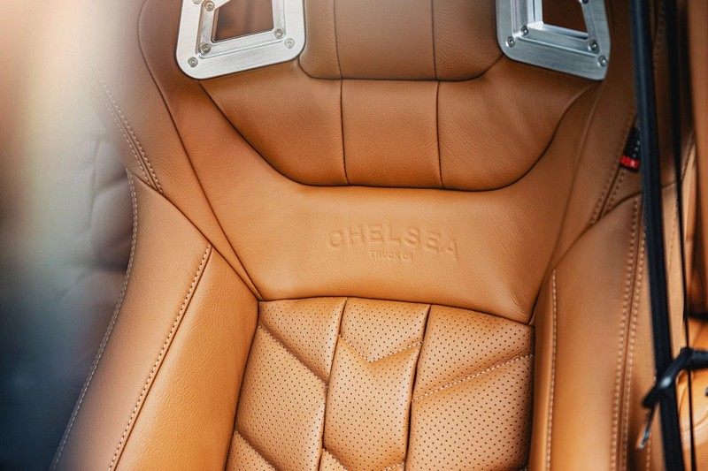 Project Kahn Sport Leather Interior - Caramel 3D Herringbone Design for Defender 110 - Image 6