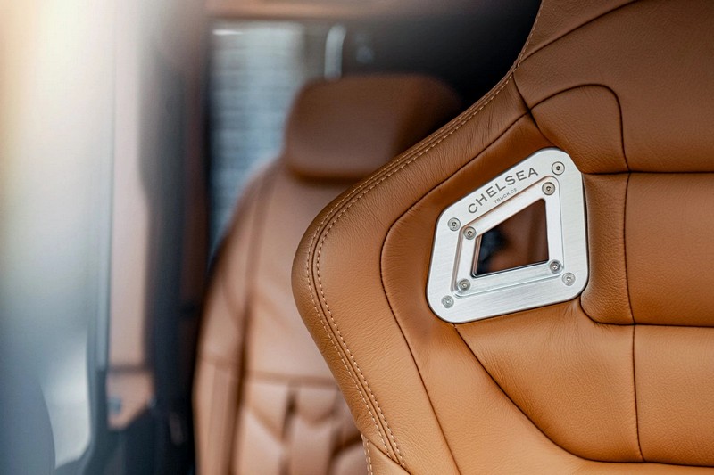 Project Kahn Sport Leather Interior - Caramel 3D Herringbone Design for Defender 110 - Image 7