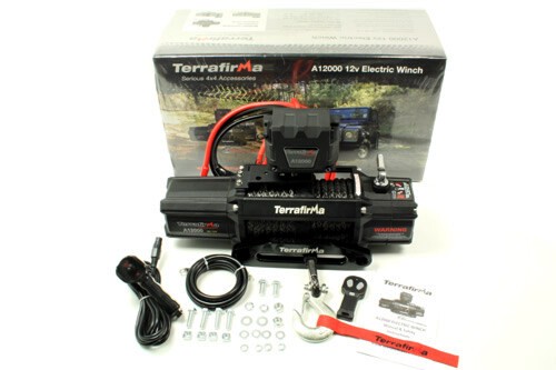 TerrarFirma Winch - Synthetic Rope Wireless + Cable Remote Control for All Vehicles
