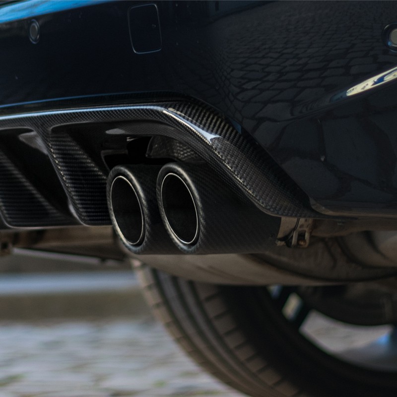 MANHART Carbon Tailpipes 4x100 mm / 4x90 mm for 2020-on Defender - Image 2