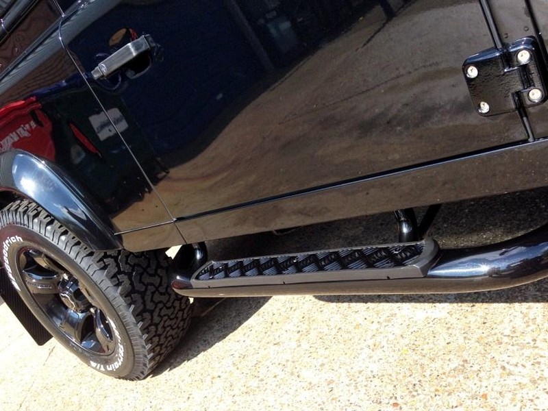 URBAN Truck Side Step Black Chequer Plate - Fully Fitted for Land Rover Defender
