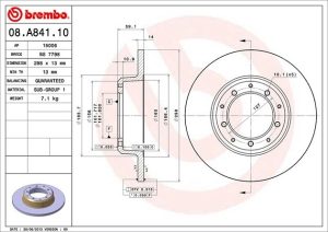 Brembo Brake Disc for Defender 08.A841.10 - Image 2