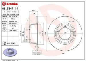 Brembo Brake Disc Painted for Defender 08.5347.11 - Image 2