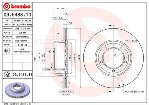 Brembo Brake Disc Painted for Defender 09.5488.11 - Image 2