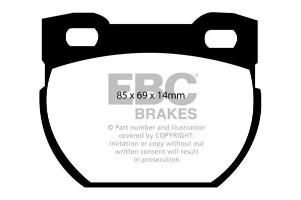 EBC Yellowstuff 4000 Series Street And Track Brake Pad Set To Fit Front - Image 3
