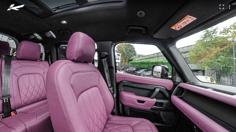 Project Kahn 7 Seats Comfort Leather Interior 360° - Volcanic Pink Tour for 2020+ Defender 110 - Image 4